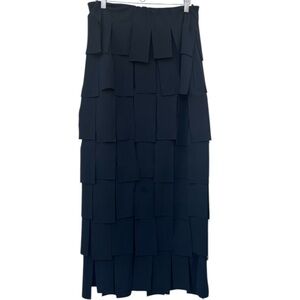 Whimsigoth layered dark Mori maxi skirt L